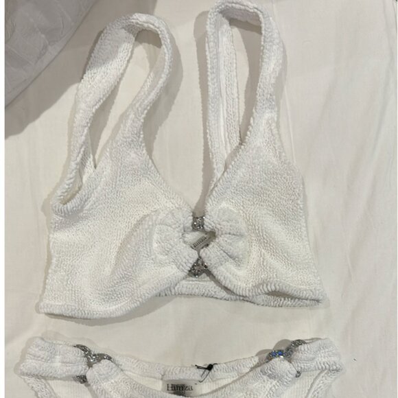 Hunza G white bikini with heart details - Picture 1 of 1
